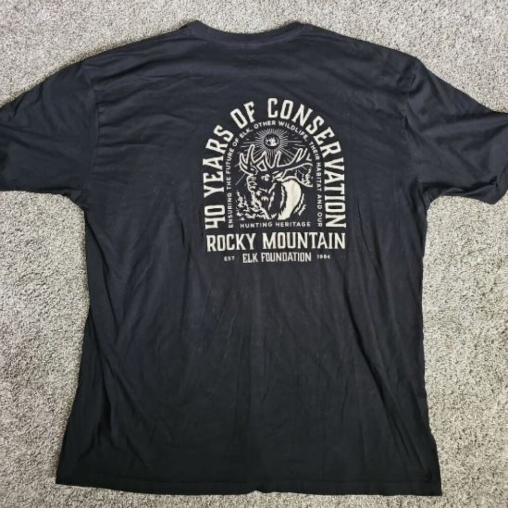 Staccato 40 Years of Conservation Elk Foundation Black Size 3XL Short Sleeve Tee